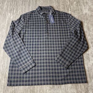 Vineyard Vines Sweater Mens XXL Golf 1/4 Zip Pullover Buffalo Bluffs Mini Check